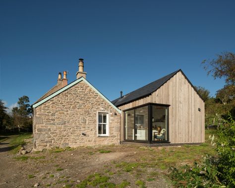 Cottage Extension Ireland, Small Cottage Extension, Stone Cottage Extension, Old House Modern Extension, Cottage Extension Ideas, Irish Cottage Extension, Cabin Extension, Irish Farmhouse Renovation, Irish Cottage Renovation