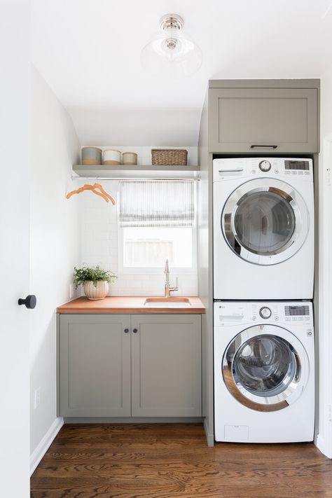 Farmdale Ave — MARISSA CRAMER Outdoor Laundry Rooms, Transitional Laundry Room, Rustic Laundry, Narrow Laundry Room, Small Utility Room, Custom Laundry Room, White Laundry Rooms, Small Laundry Room Makeover, Rustic Laundry Rooms