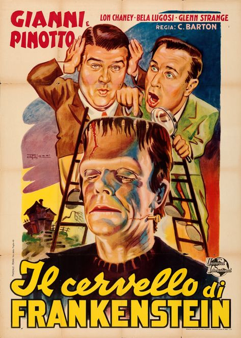 World's Largest Collectibles Auctioneer Italian Movie Posters, Italian Posters, Comedy Duos, Abbott And Costello, Bela Lugosi, Famous Monsters, Classic Movie Posters, Movie Poster Wall, Horror Movie Posters