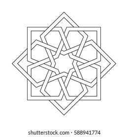 Gold Arabesque Ornament Isolated On White Stock Illustration 588941774 | Shutterstock Islamic Design Pattern, Motif Arabesque, Islamic Motifs, Dunhuang, Geometric Pattern Art, Islamic Patterns, Arabic Pattern, Graph Paper Art, Geometric Drawing