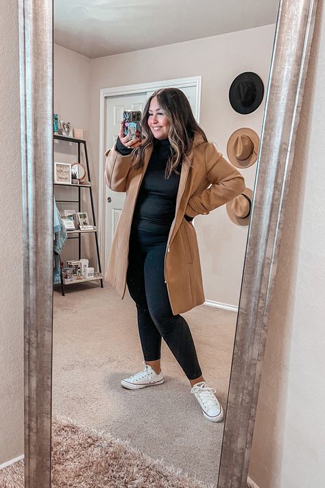 Trench Coat Winter Outfit, Coat Winter Outfit, Curvy Fall Outfits, Mom Outfits Winter, Plus Size Winter Outfit, Clothe Styles, Trench Coat Winter, Outfit Edit, Mom Outfits Fall