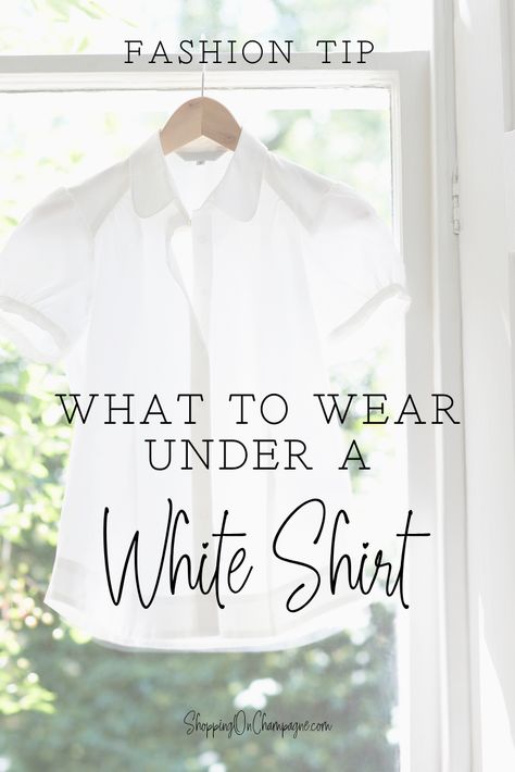 Tired of seeing your bra when you wear a white shirt? Here's what to wear! White Shirt Over Dress Outfit, White Shirt Outfit Women Work, How To Wear White Shirt Women, Black Bra Under White Shirt, How To Wear A White Shirt With Jeans, Outfits With White Shirts Casual, How To Wear A White Blouse, White Shirt Styling Women, What To Wear With A White Shirt