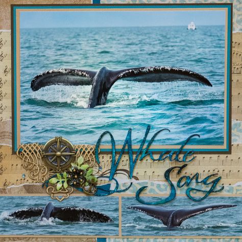 Scrapbooking Alaska, Alaska Scrapbook, Cruise Scrapbook Pages, Beach Scrapbook Layouts, Happy Ideas, Whale Song, Cruise Scrapbook, Beautiful Scrapbook Layouts, Travel Journal Scrapbook