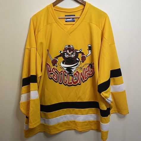 Vintage 90s Taz The Tasmanian Devil Looney Tunes Kobe Hockey Jersey Size XL Looney Tunes Clothes, Tasmanian Devil Looney Tunes, Clothes Vintage, Tasmanian Devil, 90s Outfit, Hockey Jersey, Looney Tunes, Very Rare, Vintage 90s