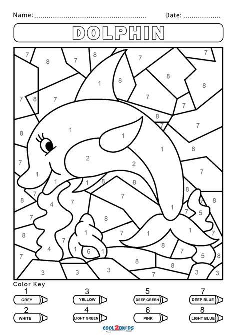 Free Color by Number Worksheets | Cool2bKids Colouring Pages With Numbers, Back To School Color By Number Printable Free, Arts And Crafts Worksheets, Unicorn Color By Number Free Printable, Animal Color By Number Free Printable, First Grade Coloring Sheets, Free Color Sheets Printables, Coloring Numbers Free Printable, Easy Color By Number Printable Free