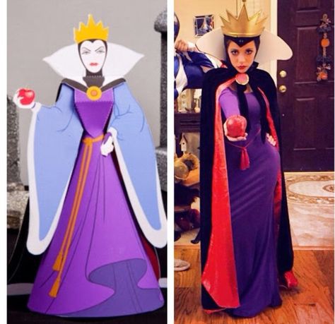 Evil queen Halloween costume  diy Evil Queen Costume Diy, Queen Costume Diy, Diy Snow White Costume, Evil Queen Halloween Costume, White Queen Costume, Family Costumes Diy, Disney Villain Costumes, Witch Costume Diy, Evil Queen Costume