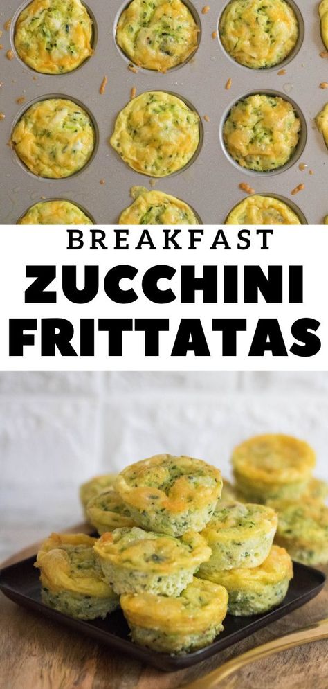 Breakfast Zucchini, Zucchini And Cheese, Zucchini Frittata Recipe, Fritata Recipe, Breakfast Mini, Zucchini Breakfast, Zucchini Frittata, Mini Frittata, Mini Breakfast