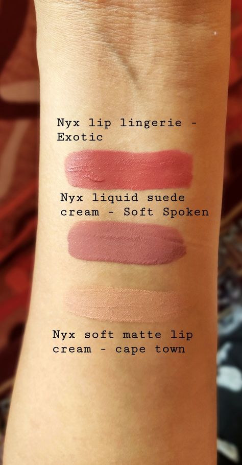 Nyx Shine Loud Swatches, Nyx Shine Loud, Liquid Lipstick Swatches, Nyx Lip Lingerie, Nyx Liquid Suede, Nyx Soft Matte Lip Cream, Nyx Lipstick Matte, Full Face Makeup Tutorial, Cute Eyeshadow