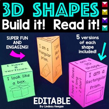 3d Shapes Lesson, 3d Shapes Nets, 3d Shapes Activities, Shapes Lessons, Rectangular Prism, Triangular Prism, 2d And 3d Shapes, Cut And Paste Worksheets, Shapes Activities