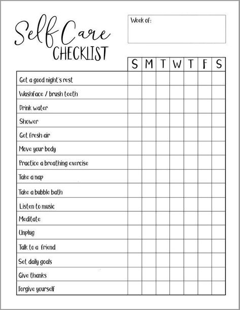 Self Care Checklist Printable - Etsy Routines Aesthetic, Facials At Home, Self Care Checklist, Workbook Design, Self Care Bullet Journal, Writing Therapy, Vie Motivation, Checklist Template, Journal Writing Prompts