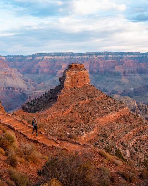 How To Hike South Kaibab, Phantom Ranch, & Bright Angel In One Day - Karabou Adventures Grand Canyon Hiking, Bright Angel Trail, Indian Garden, Water Station, Northern Arizona, Colorado River, Suspension Bridge, Visitor Center, Day Hike