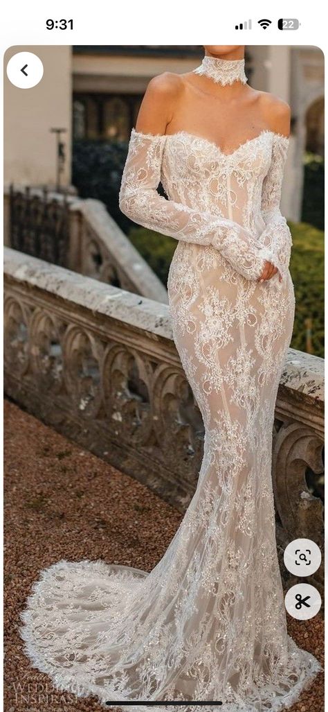 Corset Inspired Wedding Dress, Berta Long Sleeve Wedding Dress, Wedding Dress Dentelle, Sleek Lace Wedding Dress, Extraordinary Wedding Dress, Tight Lace Wedding Dress With Sleeves, Spring 2025 Wedding Dress, Body Con Wedding Dress Lace, Goddess Wedding Gown