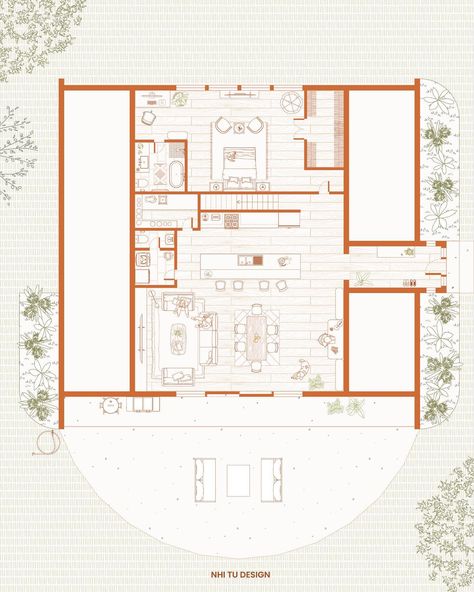 A-frame hideout: floor plan layout🪴 Sketchup + Illustrator Vector illustrations by @sol_ms • • • #homedesign #design #architecture #archilover #archidesign #interior #exterior #digitalvisualisation #illustration #designer #render #sketchup #illustrator #procreate #photoshop #floorplan #layout #plan Floor Plan Graphics Architecture, Architecture Floor Plan Drawing, Floor Plan Presentation Architecture, Floor Plan Graphic Design, Procreate Floor Plan, Floor Plan Presentation, Procreate Rendering, Swahili Architecture, Sketchup Layout