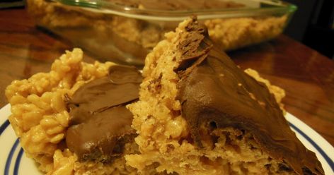 ingredients: - 1 cup sugar - 1 cup light corn syrup - 1 cup peanut butter - 6 cups rice crispies cereal - 1 cup semi-sweet ch... Scotch A Roos, Rice Crispy Cereal, Butterscotch Chips, Rice Crispy, Christmas Recipes, Semisweet Chocolate, Recipe Box, Corn Syrup, Christmas Baking