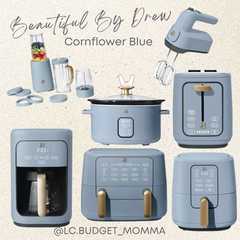 BLUE KITCHEN ITEMS #kitchen #kitchenappliances #walmart #blur #airfryer #toaster #coffee #blender #smoothie #crockpot Follow my shop @lcbudget_momma on the @shop.LTK app to shop this post and get my exclusive app-only content! #liketkit #LTKFind @shop.ltk https://liketk.it/4hUpB#LTKFind Follow my shop @lcbudget_momma on the @shop.LTK app to shop this post and get my exclusive app-only content! #liketkit #LTKhome #LTKhome @shop.ltk https://liketk.it/4hUqr Sims 4 Cc Functional Toaster, Light Blue Kitchen Accessories, Light Blue Kitchen Appliances, Sims 4 Airfryer, Cornflower Blue Kitchen, Blue Smeg Toaster In Kitchen, Smeg Appliances Blue, Blue Kitchen Appliances, Gold Kitchen Utensils