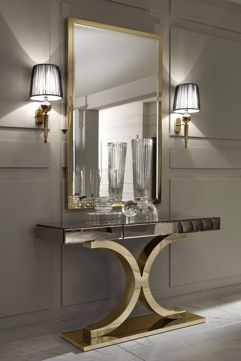 0597a9b4fefbe47f988debb628d065f4 0597a9b4fefbe47f988debb628d065f4 Mirror Above Table Entryway, Visual Merchandiser, Mirror Design Wall, Hall Decor, Interior Modern, Mirror Designs, Entry Way, Console Tables, Luxury Home Decor