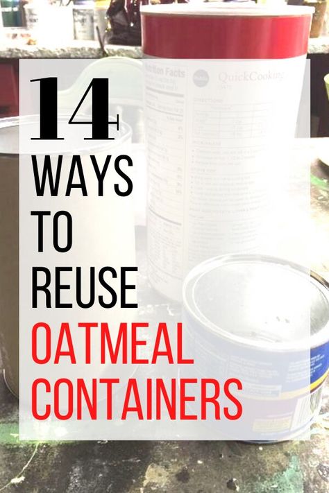 Check out these easy and cheap ideas to reuse oatmal cans and make beautiful home decor ideas on a budget. Check out these cool and creative things to do with oatmeal cans. #hometalk Oatmeal Container Crafts, Oatmeal Canister, Canister Crafts, Diy Oatmeal, Reuse Containers, Oatmeal Container, Cheap Ideas, Organizing Hair Accessories, Work Diy