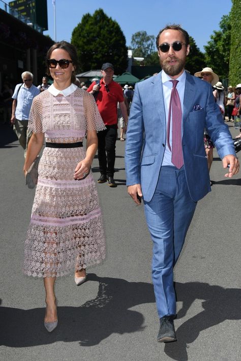 Pippas Wedding, Pippa Middleton Style, Pippa And James, Laura Bailey, Kate And Pippa, Middleton Family, Sheer Lace Dress, White Lace Skirt, Poppy Delevingne