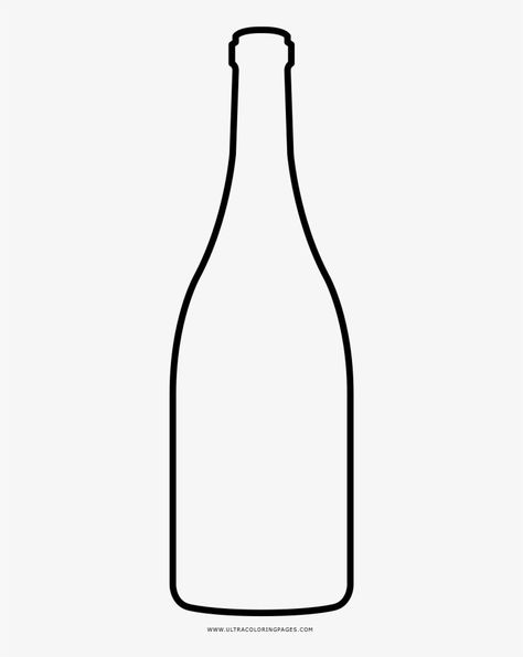 Wine Bottle Outline, Champagne Bottle Drawing, Wine Bottle Template, Wine Glass Drawing, Wine Wrap, Bottle Drawing, Doll Diy Crafts, Doll Diy, Champagne Bottle