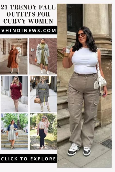 21 Best Fall Outfits for Curvy Women: Amazing Fall Outfit for Plus Size Women 52 Fall Outfits For Curvy Women, Outfit For Plus Size Women, Outfits For Curvy Women, Outfit For Plus Size, Versatile Fall Outfits, Short Curvy Girl Outfits, Best Fall Outfits, Neutral Fall Outfits, Jeans Outfit Fall