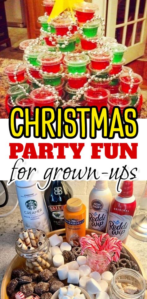 Christmas party ideas for adults from Fun Christmas Games For Groups - family christmas games for all ages easy! Easy games to play at Christmas parties - DIY Christmas party games for adults, couples, office, work, family parties, church groups - xmas minute to win it, quick and easy gift exchange, fun and funny saran wrap ball, dirty santa, white elephant christmas party games for adults funny families Christmas Games For Girls, Diy Christmas Party Games, Christmas Games For Groups, Company Christmas Party Games, Christmas Games For All Ages, White Elephant Christmas Party, Couples Office, Games To Play At Christmas, Christmas Party Ideas For Adults