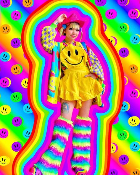 Decora Kei Outfits, Decora Outfits, Weirdcore Outfits, Harajuku Accessories, Clowncore Outfit, Raver Outfits, Kidcore Fashion, Harajuku Decora, Odd Fashion