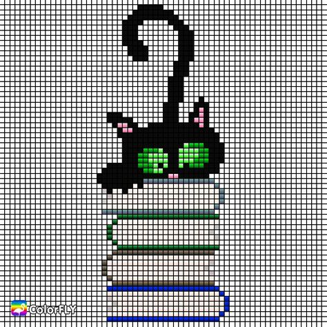 Cross Stitch Cute, Bead Loom Designs, Cat Cross Stitch Pattern, Tapestry Crochet Patterns, Cross Stitch Books, Cross Stitch Bookmarks, Cat Cross Stitch, Pixel Art Pattern, Needlepoint Patterns