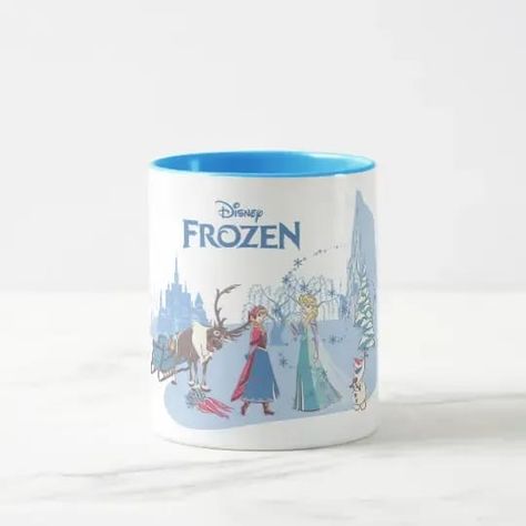 Frozen | Sven, Anna, Elsa & Olaf Blue Pastels Mug Elsa Anna Olaf, Elsa Olaf, Disney Mugs, Disney Elsa, Anna Elsa, Disney Frozen Elsa, Disney Disney, Winter Snowflakes, Elsa Anna