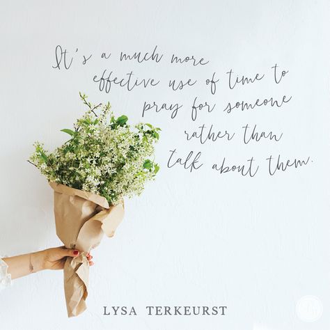 Lysa TerKeurst on Twitter: "It’s a much more effective use of time to pray for someone rather than talk about them. https://t.co/uz628spYvZ" Uninvited Quotes, Lysa Terkeurst Quotes, Cherry Blossom Bouquet, Blossom Bouquet, Parrot Stand, Praying For Someone, Goodness Of God, Lysa Terkeurst, Give Me Jesus