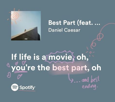 Spotify Lyric Template, Best Part Spotify, Best Part Lyrics, Tagalog Song Lyrics, Best Part Daniel Caesar, Dark Brown With Highlights, Preset Polar, Dr Now, Tiktok Relatable