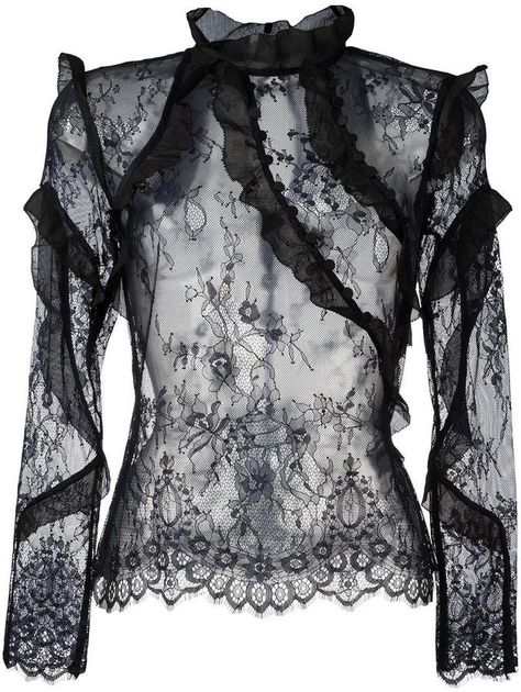 Blue Lace Blouse, Women Lace Blouse, Blue Lace Top, Lacy Tops, Black Lace Blouse, Lace Outfit, Dark Fashion, Blue Top, Lace Blouse