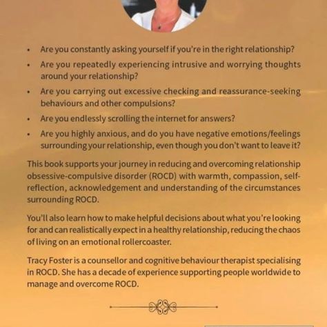 Back of my book cover 📔 "ROCD, Is it a thing?" Rocd Relationship, Relationship Ocd, Questions To Ask Yourself, Ask Yourself, Negative Emotions, Questions To Ask, Marriage Advice, Healing, Let It Be