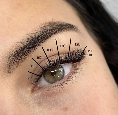 Map Eyelash Extensions, Eye Lash Design, Eyelash Extensions Classic, Natural Fake Eyelashes, Lashes Fake Eyelashes, Lashes Tutorial, Eyelash Tips, Eyelash Technician, Cat Eye Lash