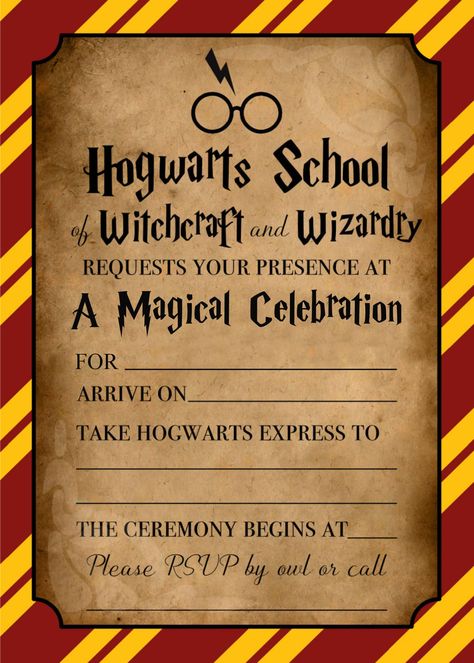 Harry Potter Invitations - Need Harry Potter birthday invitations? Print these and fill them out or customize them online (easy tutorial included!). These free printable invitations are perfect for your Harry Potter themed party! #harrypotter #harrypotterinvitations #harrypotterbirthday #birthdayinvitations #printableinvitations Harry Potter Bday Ideas, Harry Potter Theme Birthday Party, Harry Potter Bday Party, Harry Potter Party Invitations, Harry Potter Themed Birthday, Harry Potter Birthday Invitations, Harry Potter Invitations, Harry Potter Birthday Party Ideas, Harry Potter Themed Party