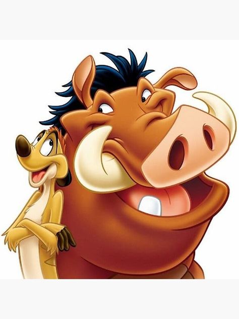 "Animation Timon and Pumbaa Cool Funny Art Hakuna Matata" Clock by DaniVi | Redbubble Pumba And Timon, Disney Characters Christmas, Lion King Tattoo, Disney Best Friends, Lion King Baby Shower, Lion King Baby, Lion King Pictures, The Lion King 1994, Lion King Birthday