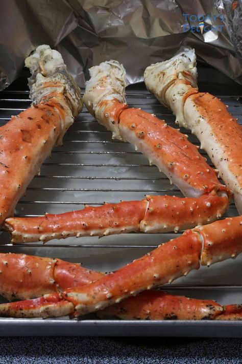 How to Steam a Frozen Cooked Alaskan King Crab Legs https://www.todaysdelight.com/how-to-steam-a-frozen-cooked-alaskan-king-crab-legs/ How To Make King Crab Legs At Home, Steaming Frozen Crab Legs In Pot, How To Steam Crab Legs In The Oven, Crab Legs How To Cook Steam, Steamed Crabs Recipe, Steaming Crab Legs In Pot, Steamed Crab Legs Recipe In Oven, Snow Crab Legs Recipe Steamed, Best Way To Cook Crab Legs At Home