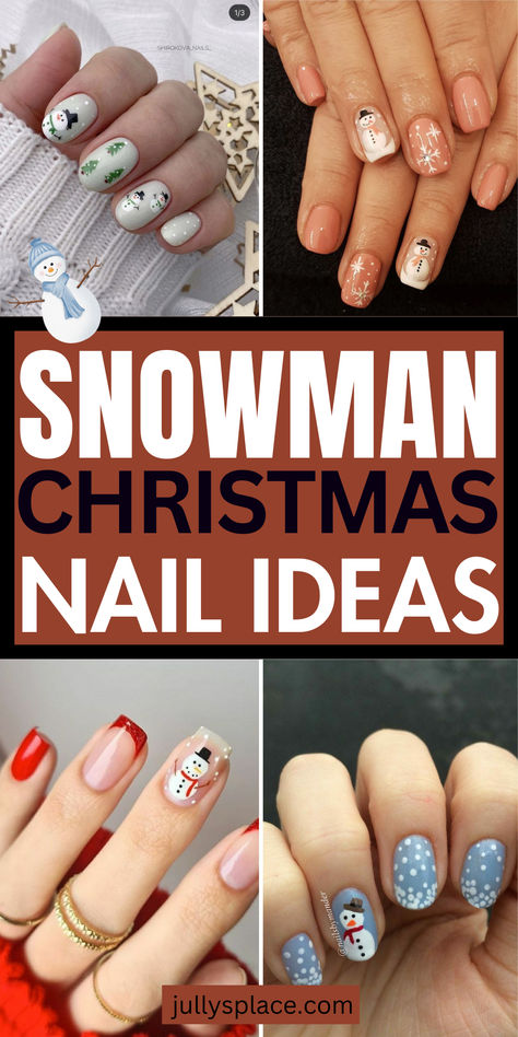 Christmas Nails Snowman Christmas Nails Acrylic, Holiday Nails Snowman, Christmas Nails One Nail Design, Snowmen Nails Design, Doctor Nails Design, Christmas Nails 2023 Snowman, Simple Snowman Nails, Winter Snowman Nails, Christmas Nails With Snowman