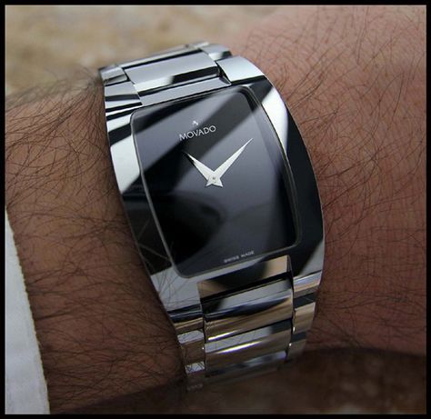 Movado Fiero - Tungten Carbide - Dress Watch Gentleman Style Accessories, Movado Watches, Movado Mens Watches, Fossil Watches For Men, Pocket Watch Tattoo, Women Seeking Men, Movado Watch, Men's Vintage Watch, Pocket Watch Antique