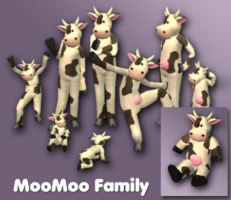 Mod The Sims - MooMoo Family Bella Goth, Halloween Costumes Dress, Cow Mascot, Sims 2 Hair, Cow Toys, Mods Sims 4, Ts2 Cc, Teddy Bear Toys, Sims4 Clothes