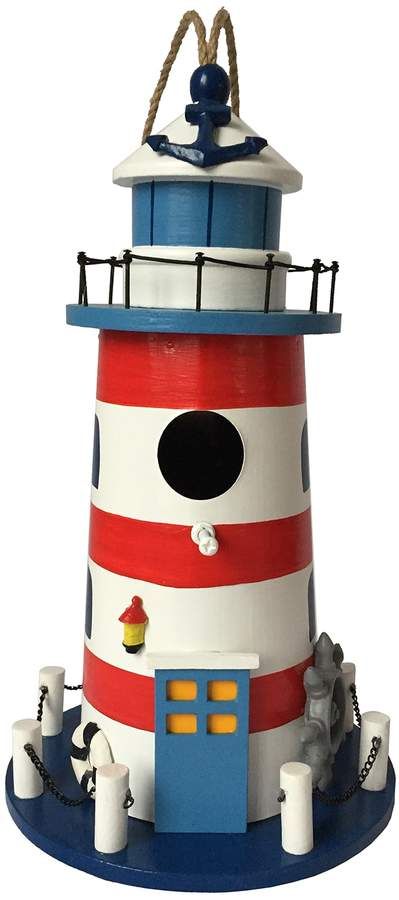 Bring coastal style to your patio or yard with this SONOMA Goods for Life Nautical Lighthouse Birdhouse. #ad #commissionlink #birdhouse #lighthouse #nautical #coastaldecor Lighthouse Crafts, Lighthouse Decor, Butterfly Habitat, Garden Remedies, Terra Cotta Pot Crafts, Ceramics Ideas Pottery, Ocean Themes, Garden Ornaments, Childrens Bedrooms