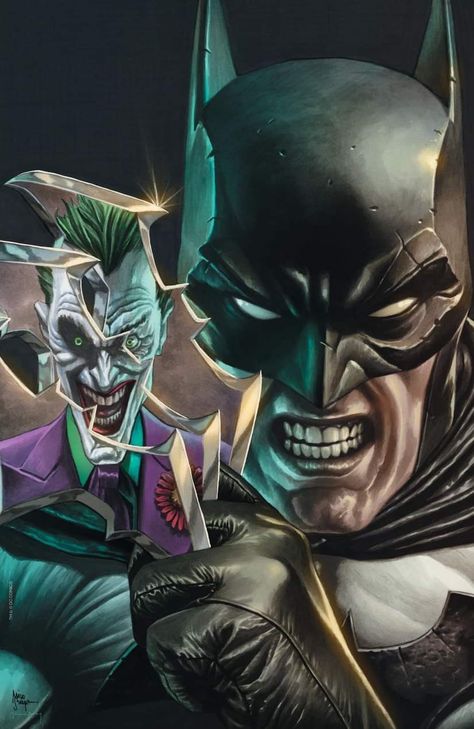 Batman Joker Arkham, Batman Bruce Wayne, Batman Vs Joker, Batman Fan Art, Batman Comic Books, Best Comic Books, Batman Comic Art, Batman The Dark Knight, Burgundy Hair