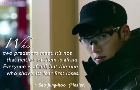 Healer quotes: Ji Chang Wook as Seo Jung Hoo (ep5) Healer Korean, Healer Kdrama, Healer Quotes, Teaching Drama, Quotes Drama Korea, K Quotes, Inspirational Quotes Background, Movies Quotes Scene, Korean Quotes