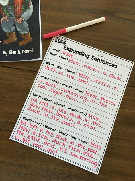 Expand A Sentence, Expanding Sentences Activities, Stretching Sentences, Fix The Sentence, Practice Writing Sentences, Classroom Writing Center, Expanding Sentences, Intermediate Classroom, Literacy Classroom