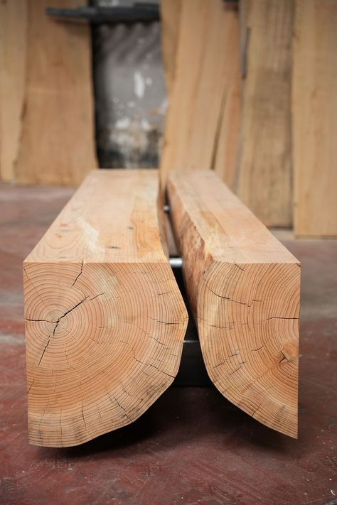 Seat Around Tree Trunk, Bench From Tree Trunk, Tree Trunk Bench, Log Seating, Log Seats, Wood Stump Bench Outdoor Seating, Timber Bench Seat, Wood Bench Design, Trunk Furniture