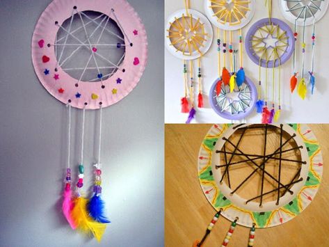 acchiappasogni fai da te Diy Art For Kids, Kids Airplane Crafts, Diy Dream Catcher Tutorial, Art For Kids Room, Hedgehog Craft, Summer Art Projects, Airplane Crafts, Labs Art, Collaborative Art Projects