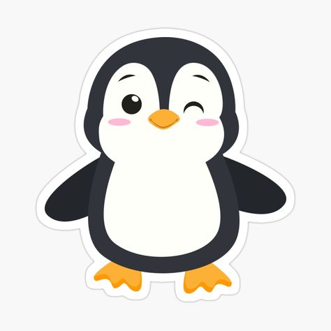 Penguin Clipart Cute, Cute Penguin Drawing, Penguin Drawing Easy, Cute Penguin Cartoon, Penguin Sticker, Penguin Clipart, Penguin Cartoon, Preschool Decor, Penguin Birthday