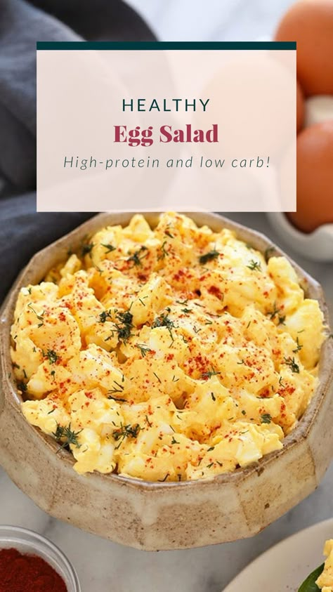 Egg Salad With Avocado, Healthy Egg Salad Recipe, Creative Egg Recipes, Egg Salad Recipe Healthy, Deviled Egg Salad, Healthy Egg Salad, Egg Lunch, Healthy Egg Recipes, Fit Foodie Finds