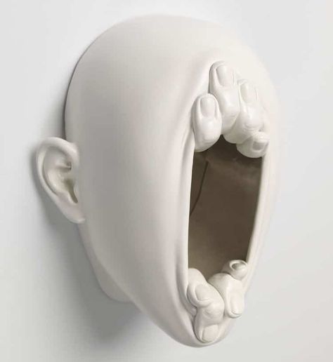 Artist Distorts Reality in Mind-Bending Surrealist Sculptures Johnson Tsang, Body Horror, Batman Fan Art, Marble Sculpture, Lucid Dreaming, Human Face, Graphic Design Print, Lino Print, Art Pages