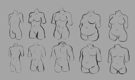 Type Chart, Body Type Drawing, Draw Tutorial, Body Drawing Tutorial, Body Sketches, Human Anatomy Art, Body Reference Drawing, Arte Sketchbook, Concept Art Drawing