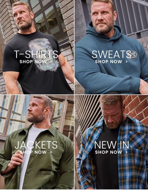 Men's Big and Tall Clothing | L-8XL | BadRhino Big And Tall Style, Tall Clothing, Big And Tall Outfits, Mens Big And Tall, Training Tips, Big & Tall, Big And Tall, Inspirational Story, Body Positivity